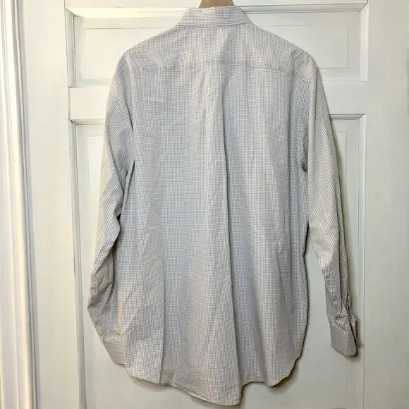 Brooks Brothers Gray Gingham‎ Check Taditional Fit Non-Iron Dress Shirt - Large - Picture 6 of 7